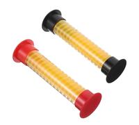 Healifty Lot de 2 Sabliers Sonores de 5 Secondes pour Jeux de Société, Minuterie Précise en Plastique Jaune Couvercles Rouge et Noir, Accessoire Ludique pour Multijoueur et Décoration