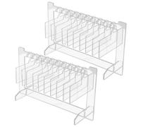 Healifty Lot de 2 set de sets de Supports à Ongles en Acrylique Transparent Petit Format Porte-Échantillons pour Nail Art Présentoir Compact et Portable Salon de Manucure et Manucure