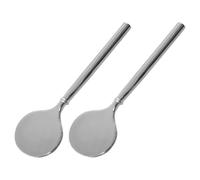 Healifty Lot de 2 Spatules Cosmétiques en Zinc Sticks de Crème Contour des Yeux Embout Arrondi 7 CM Mini Cuillères pour Masque Facial et Application Précise Outil Visage Léger et Voyage