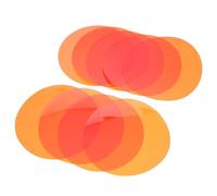 Healifty Lot de 20 Autocollants Auto-adhésifs en Gel pour Éclairage D'ambiance, Filtres Colorés Ambrés Chauds de 74 Mm, Film Diffuseur Anti-éblouissement pour Spots LED de Plafond,