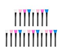 Healifty Lot de 20 Brosses de Rechange en Silicone pour Masques Faciaux Applicateurs Doux et Précis pour Masque Visage Spatules Réutilisables Multicolores pour Soins de Peau et Beauté