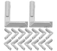 Healifty Lot de 20 Connecteurs d'Angle en L pour Meubles en Métal Équerres Fixes Renforcées Supports d'Assemblage Robustes pour Meubles en Bois Étagères Armoires et Tables