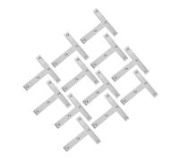 Healifty Lot de 20 Connecteurs en t pour Plaques De Jonction, Supports Plats en Acier Inoxydable 80 Mm, Équerres D’Angle Renforcées pour Réparation Et Assemblage De Meubles Et Panneaux en Bois