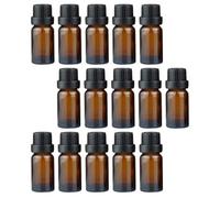 Healifty Lot de 20 Flacons en Verre Marron 20 Ml pour Huiles Essentielles Contenants Cosmétiques Rechargeables pour Voyage et Aromathérapie Flacons de Rangement Parfum Résistants à la