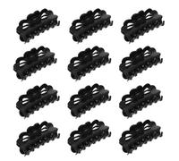 Healifty Lot de 20 Mini Pinces à Cheveux en Plastique Noir, Maintien Robuste pour Extensions et Perruques, Accessoires Polyvalents pour Coiffure Invisible au Quotidien