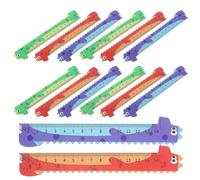Healifty Lot de 20 Règles en Bois de 14 Cm pour Garçon et Filles, Outil de Mesure Scolaire Montessori Motif Dinosaure Coloré, Règle Étudiante Légère et Portable pour Couleur Aléatoire
