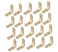Healifty Lot de 20 Supports Angulaires Robustes en Métal, Équerres De Fixation en l 14 Petites, Renforcements D’Angle pour Bois, Métal, Meuble, Étagère, Table, Chaise, Fixation Solide