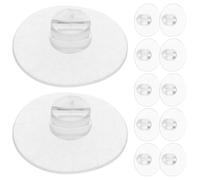 Healifty Lot de 20 Ventouses Transparentes Rondes Agrafe Ouverte pour Fixation Câbles et Cordes Petit Crochet Adhésif Polyvalent pour Bureau Mur et Surface Plane Support Pratique pour