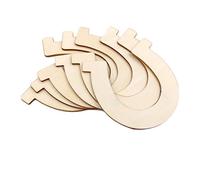 Healifty Lot de 24 tranches de bois en forme de fer à cheval, pour bricolage et décoration