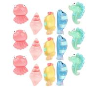 Healifty Lot de 25 Décorations Phosphorescentes D’Animaux Marins Miniatures en Résine sans Danger pour Décoration D’Aquarium, Micro-paysages et Ornements Extérieurs Style Aléatoire