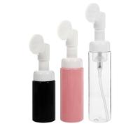Healifty Lot de 3 Bouteilles Moussantes en PET Brosse Éponge, Flacons Transparents pour Liquide de Beauté, Récipient Pratique pour Mousse Faciale et Soins Quotidiens