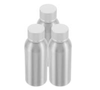 Healifty Lot de 3 Flacons Distributeurs de Cosmétiques en Aluminium 100 Ml avec Bouchon à Vis Contenants Rechargeables Étanches pour Lotion de Voyage Soin Peau Portable et Anti-Oxydation