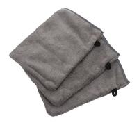Healifty Lot de 3 Moufles Démaquillants en Microfibre Lavables Gris Noir Éponges Douces pour Nettoyage Visage Maquillage et Soins Peau Accessoires Bain Réutilisables et Efficaces