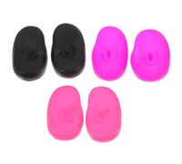 Healifty Lot de 3 paires de cache-oreilles en silicone anti-coloration pour coiffeurs Protection auditive étanche contre la couleur des cheveux et la pénétration d'eau pour salon et maison