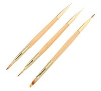 Healifty Lot de 3 Pinceaux pour Nail Art Double Embout Stylo de Sculpture Précis pour Manucure Artistique Pinceaux Fins pour Dessin et Modelage des Ongles Outils Professionnels pour