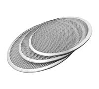 Healifty Lot de 3 Plats à Four Ronds en Alliage D'aluminium Robuste Dissipation Thermique pour Cuisson de Pizza et Gâteau à Domicile