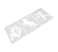 Healifty Lot de 3 Pochoirs de Peinture à Motif Licorne et Cheval Creux, Modèles D'art Créatif en Plastique Solide, Taille Petite, pour Décoration DIY Murale, Cartes de Vœux et Activités
