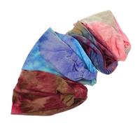 Healifty Lot de 4 Bandeaux Larges Tie-Dye pour Femmes Bandeaux Élastiques Anti-Transpiration Accessoires pour Cheveux de Yoga et Fitness Style Rétro Confort Extensible pour Sport et