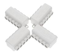 Healifty Lot de 4 Borniers Électriques Rapides Haute Intensité 80A Connecteurs Rapides pour Câblage Bornes de Raccordement 2 Rangées Capacité 1000V 50G Usage Industriel et Armoires