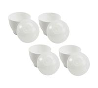 Healifty Lot de 4 Cuiseurs à Œufs Miniatures pour Micro-ondes, Tasse à Œufs en Plastique Alimentaire, Cuisson Rapide sans Huile, pour Petit-déjeuner Sain Cuisine Maison