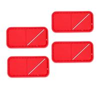 Healifty Lot de 4 Écussons de Groupe Sanguin à Scratch en PVC Couleurs Vives Format Compact pour Vêtements Paquet à Dos et Activités de Plein Air