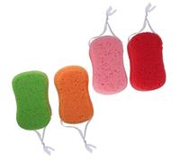 Healifty Lot de 4 Éponges Exfoliantes Corps en Matériau Éponge Absorbant Forme Huit Couleurs Aléatoires Accessoires de Bain pour Massage et Nettoyage Doux Peau Usage Couleur Aléatoire