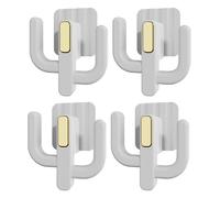 Healifty Lot de 4 Étagères Suspendues pour Pantoufles et Chaussures sans Perçage Couleur Ivoire en ABS et Pet Compactes et Robustes pour Salle de Bain Porte et Entrée Organisateur