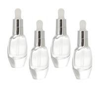 Healifty Lot de 4 Flacons en Verre Rechargeable de 30 Ml Compte-Gouttes Argenté Bouteilles D’Huile Essentielle Opaques pour Cosmétiques Sérums et Stockage de Liquides Pratiques pour