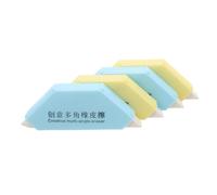 Healifty Lot de 4 Gommes à Dessin Multi-angles Bleu et Jaune Gomme à Effacer sans Résidus L 39 Art Fourniture Professionnelle pour Croquis et Esquisse pour Étudiants et Artistes