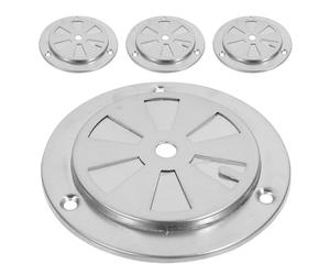 Healifty Lot de 4 Grilles D'aération en Acier Inoxydable pour Barbecue et Fumoir - Couvercle de Ventilation Solide pour Sortie d'air, Clapet D'aération Compatible Four, Ventilation INOX