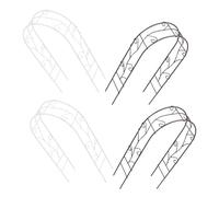 Healifty Lot de 4 Mini Arches en Fer Décoratives pour Maison de Poupée Ornements Jardin Miniature, Cadres D'arche Soi-même, Accessoires Micro-Paysage, Finition Café Rouille et Blanc, Usage