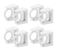 Healifty Lot de 4 Paires de Crochets Adhésifs Blancs pour Tringle à Rideaux Supports sans Perçage Fixation Auto-Adhésive Ultra-Résistante Compatibles Tringles Extensibles Installation