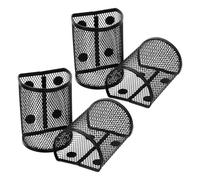 Healifty Lot de 4 Paniers de Rangement Magnétiques en Fer Noir Demi-Cercle Porte-Stylos Magnétique pour Réfrigérateur Polyvalent pour Bureau Cuisine