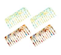 Healifty Lot De 4 Peignes Antistatiques Pour Cheveux Latéraux Peignes Démêlants Dents Larges