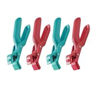 Healifty Lot de 4 Pinces Anti-Brûlure en Silicone Rouge et Vert Pince à Bol Antidérapante pour Friteuse à Air Chaud Micro-Ondes et Four Lève-Assiettes Multifonction Cuisine et