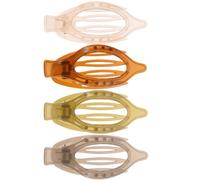 Healifty Lot de 4 Pinces Françaises en Acrylique Transparent Élégantes et Résistantes, Accessoires Cheveux Femme Chic pour Coiffure en Toutes Occasions