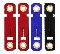 Healifty Lot de 4 Sets de Bagues pour Pattes d'oiseaux en Tissu Suédé, Anneaux D'identification Colorés, Taille 6, Réutilisables et Adaptés à L’élevage de Perroquets et Volailles