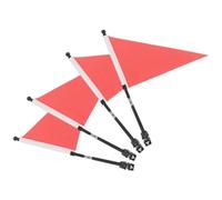 Healifty Lot de 4 sets de Drapeaux de Sécurité pour Guidon de Vélo Triangles Légers et Résistants Compatibles Plupart des Guidons pour Cyclisme Extérieur et Décoration de Vélo
