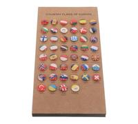 Healifty Lot de 46 Set de Punaises Drapeau National Europe pour Tableau en Liège Décorations pour Tableau D’Affichage Punaises Carte du Pays Accessoires Voyage Éducatifs pour Bureau et