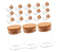 Healifty Lot de 48 Mini Bouteilles en Verre Transparent 30x40 Mm avec Bouchon en Liège, Flacons à Souhaits en Verre Borosilicaté, Bocaux Décoratifs pour DIY, Présents Et Loisirs Créatifs