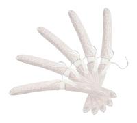 Healifty Lot de 5 Cintres Rembourrés en Tissu Motif Floral Beige, Taille Standard, Renforcés pour Vêtements Féminins, sans Trace ni Pli, pour Robes, Pulls et Organisation de Placard Maison