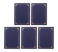 Healifty Lot de 5 Couvertures de Certificat en Papier Bleu Porte-Diplôme Résistant pour Certificats et Récompenses Protection Solide pour Cérémonies et Remises de Diplômes