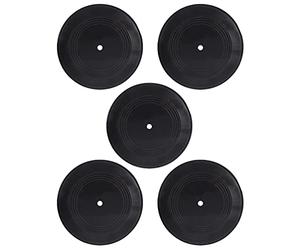 Healifty Lot De 5 Disques Vinyles Vierges 7 Pouces Décoration Murale Vintage Pour Salon Chambre Décoratif Style Rétro Événement Maison