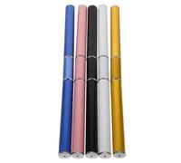 Healifty Lot de 5 Stylos à Ongles Double Embout pour Nail Art Outil à Pointiller Précis Stylo Applicateur de Strass Couleurs Blanc Rose Bleu Noir Or Kit Création Manucure