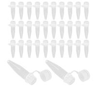 Healifty Lot de 50 Tubes à Centrifuger 1,5 Ml Transparents en Polypropylène avec Bouchon à Vis et Fond Conique, Tubes à Essai pour Laboratoire, Flacons D'essai Résistants aux Fuites, Usage