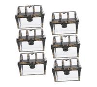 Healifty Lot de 6 Boîtes à Friandises Ajourées en Plastique Couleur Cuivre Coffrets Petits Trésors pour Mariage Boîtes à Bonbons pour Présents Invités Rangement Pratique pour Fêtes
