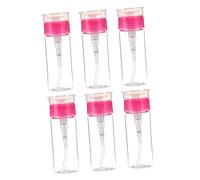Healifty Lot De 6 Bouteilles Pompe 100 Ml Transparentes Distribution Précise Dissolvant Vernis à Ongles Usage Maison Cosmétique