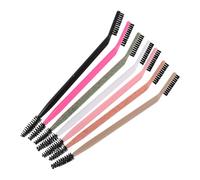 Healifty Lot de 7 Brosses à Sourcils à Double Embout Peigne Séparateur de Cils, Goupillon Spiralé, Pinceaux de Maquillage Yeux en Noir et Blanc, Accessoires de Soin des Sourcils