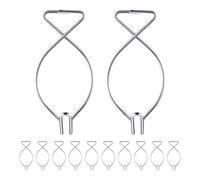 Healifty Lot de 70 Crochets Métalliques à Rebond Automatique pour Plafond Supports Robustes Argentés Clips de Fixation pour Dalles et Rails de Faux Plafond Fixation Pratique pour