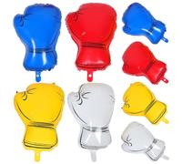 Healifty Lot De 8 Ballons Gonflables En Forme De De Boxe Pour Adultes Ballons En Aluminium Sur Le Thème De La Boxe Et Des Combats